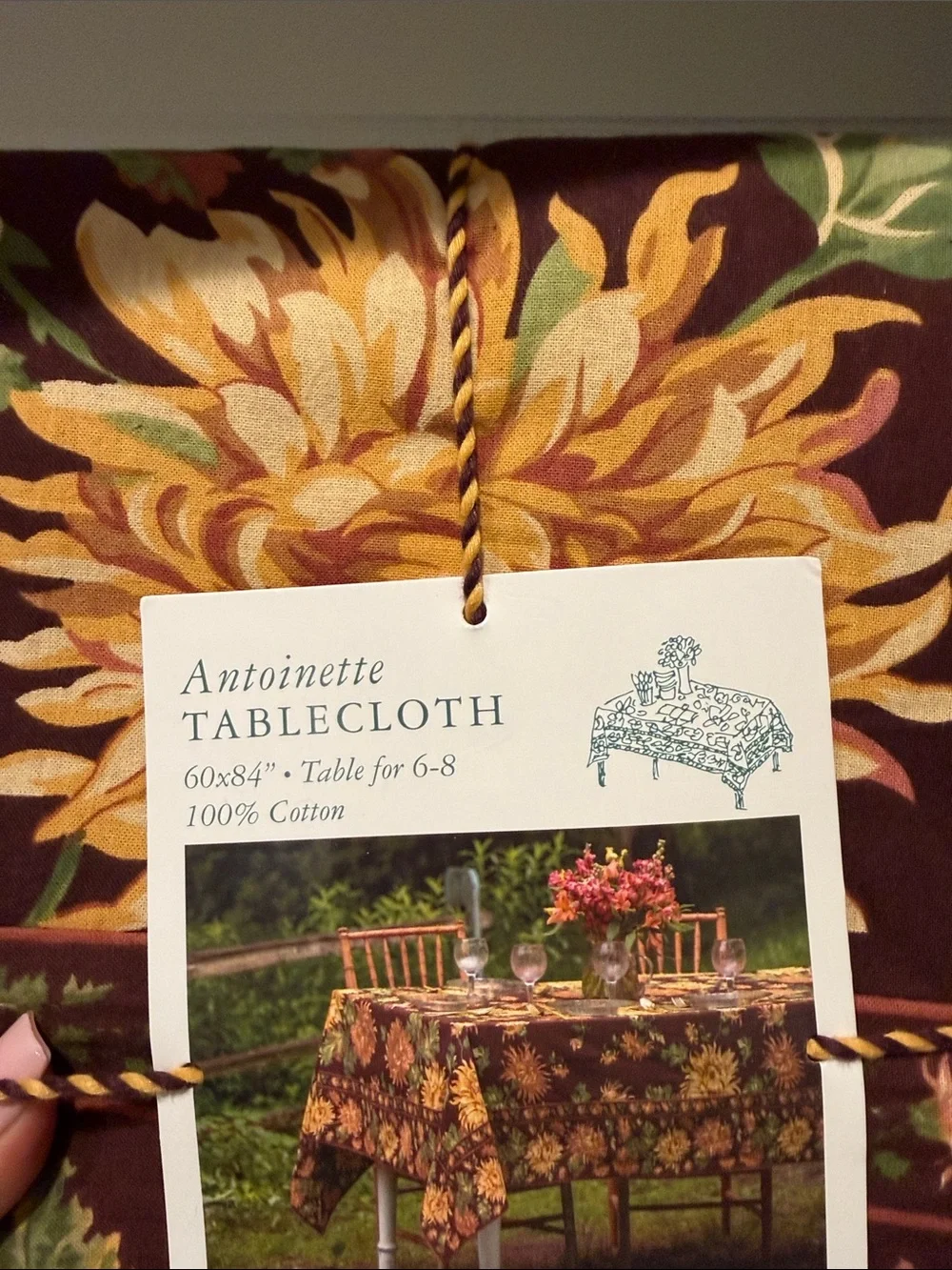 April Cornell Antoinette Tablecloth table cover 60 X 84